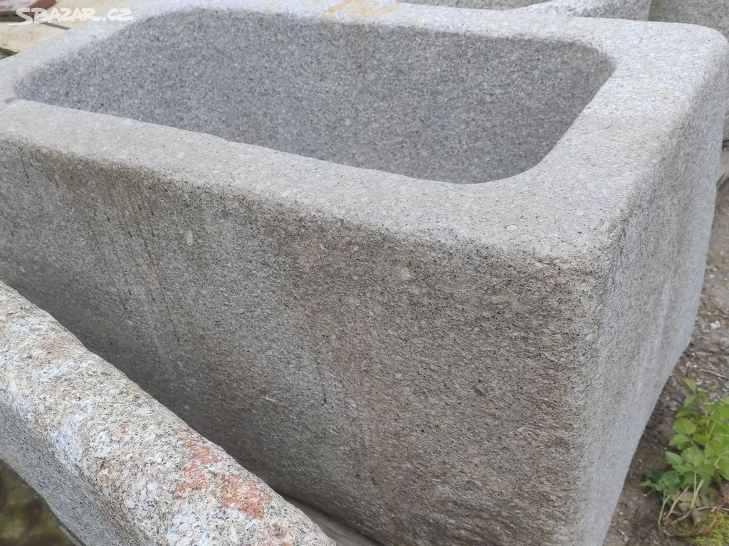 Kamenná stírka, kamenka, koryto, 125x71x69 cm
