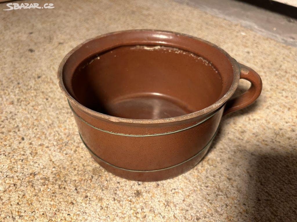 Kameninový krajáč džbán nádoba, drátovaná (5)