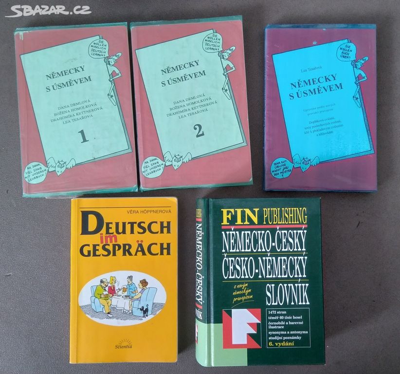 Učebnice a slovník - němčina