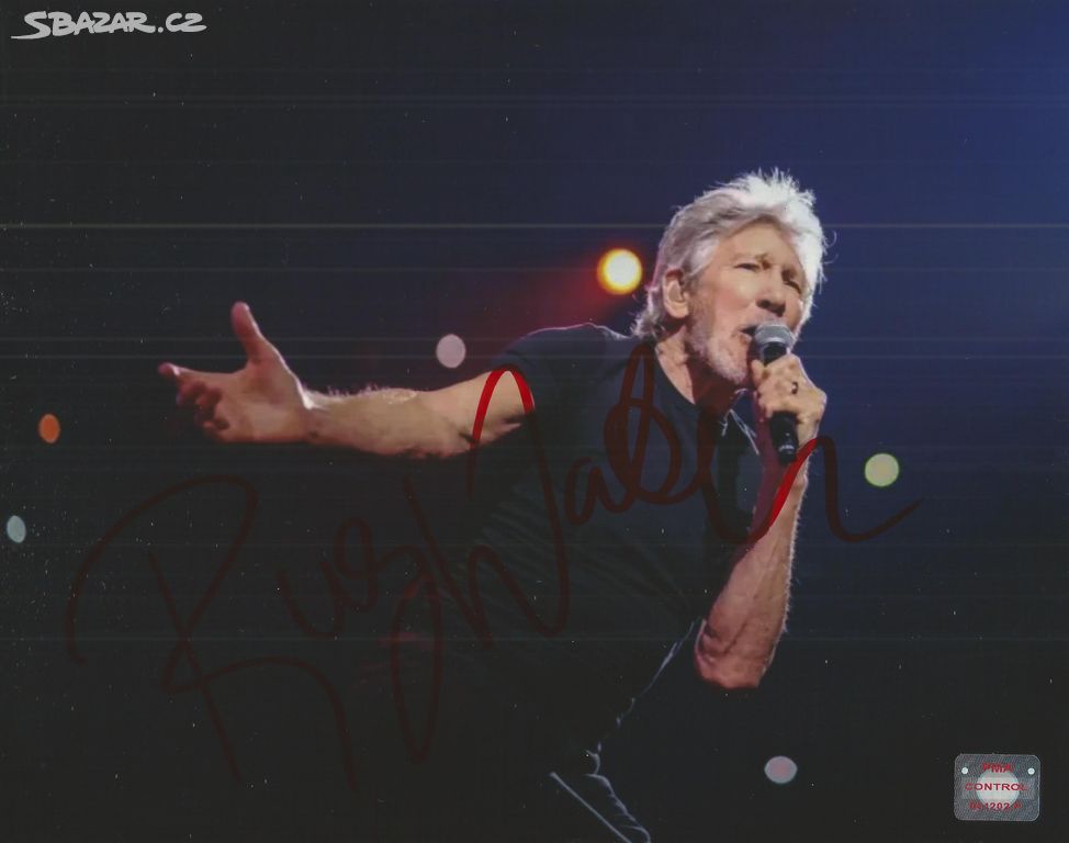 Roger Waters - foto s podpisem, COA + hologram