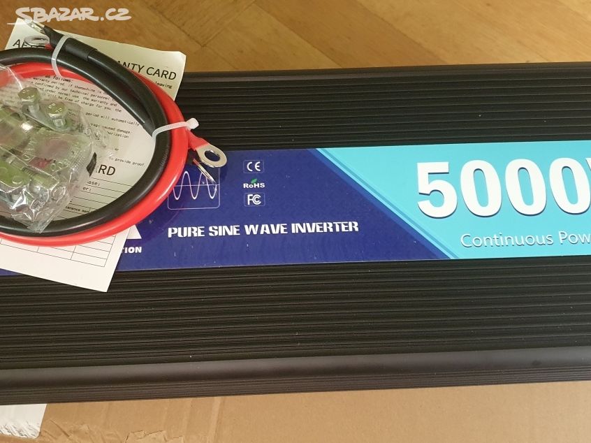 měnič 12V / 230V, špičkový výkon 5000W