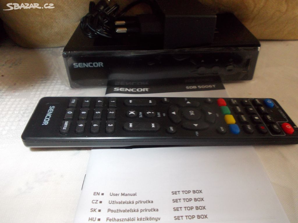 SET-TOP BOX SENCOR DVB-T2; TYP: 5006T - NOVÝ