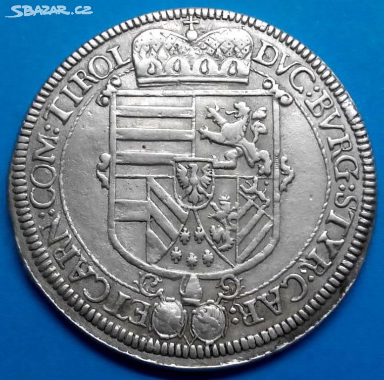 starožitný Tolar r. 1620 stříbro