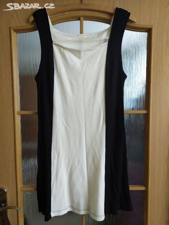 Bavlněné pružné černobílé šaty vel.M/L
