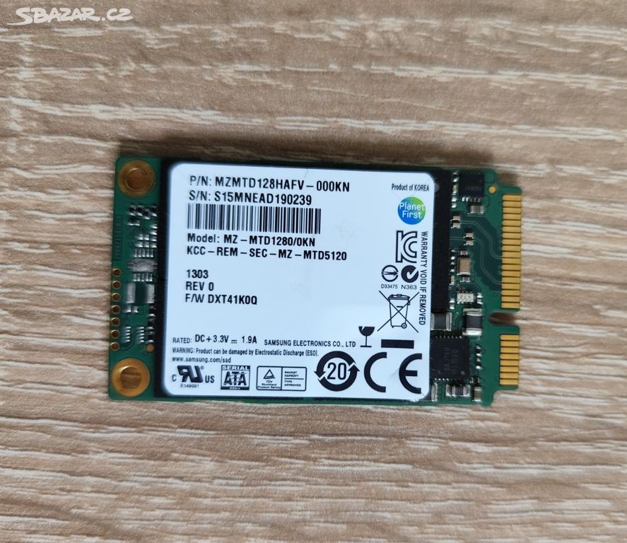 SSD mSATA MINI PCI-E 128 GB SAMSUNG MZ-MTD1280/0KN
