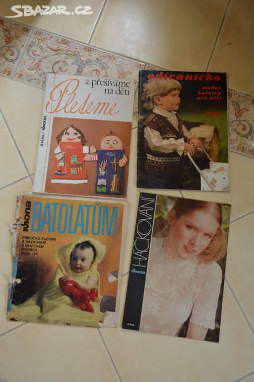 4 x starý retro časopis o háčkování,šití a tvoření