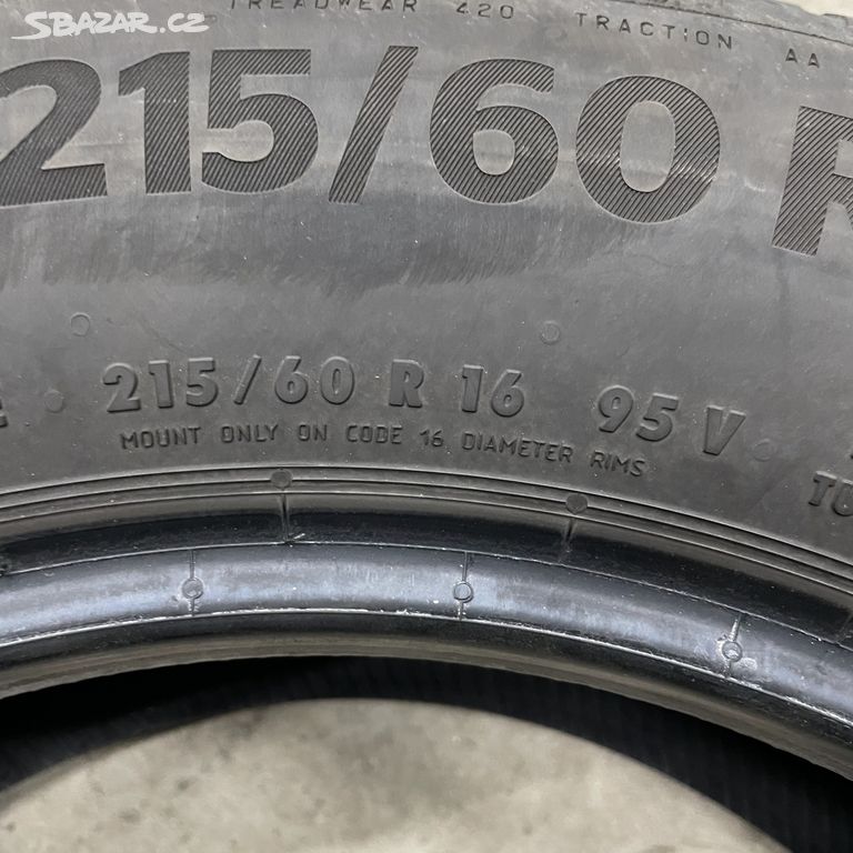 Letní pneu 215/60 R16 95V Continental 3,5-4mm