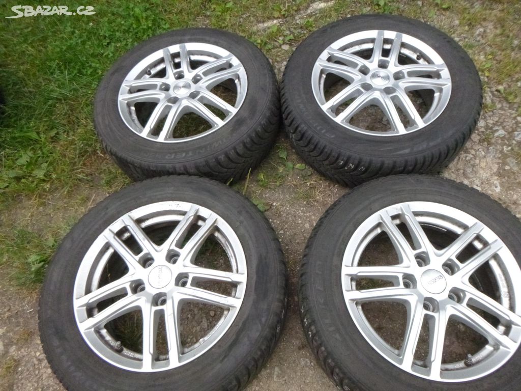 4x alu (5x114,3) zimní pneu 205/60 r16