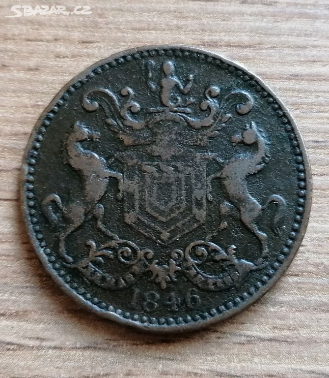 Kanada 1/2 Penny 1846 mince Newfoundland - kolonie