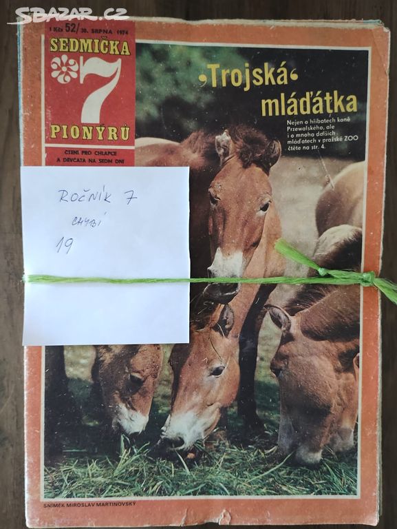 SEDMIČKA PIONÝRŮ ROČNÍK 7/1974 - NEJVYŠŠÍ NABÍDCE