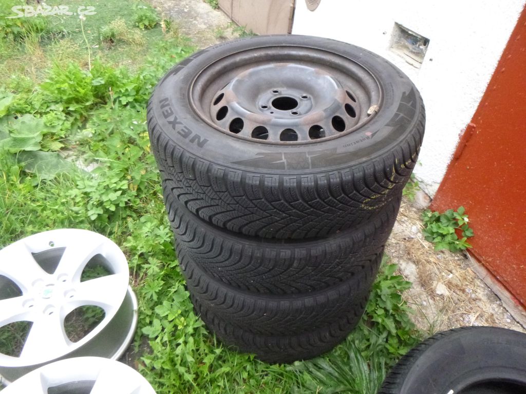 4x disk (4x100) zimní pneu 185/65 r15 (8 mm)
