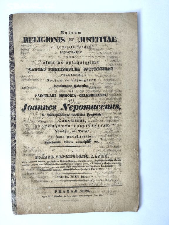 Tisk z roku 1829