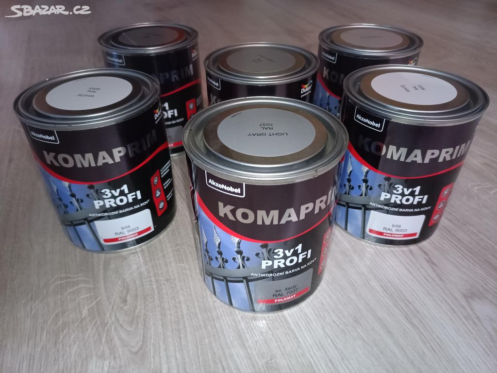 Dulux Komaprim 3v1 Profi - Bílá/šedá/černá/hliník