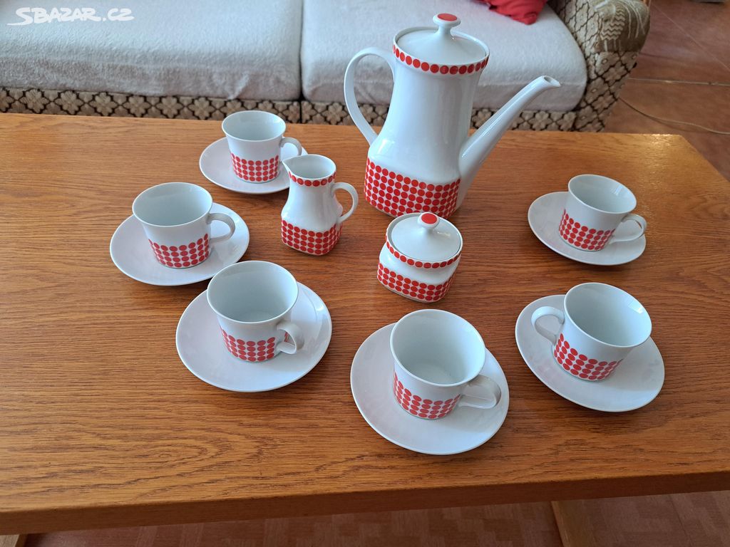 Retro porcelánový servis na kávu Thun Athos