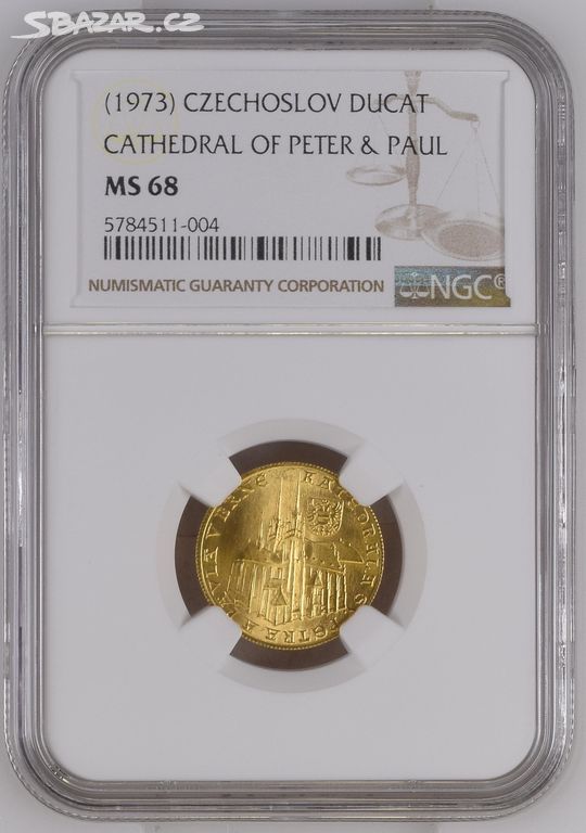 1 DUKÁT KATEDRÁLA SV. PETRA A PAVLA 1973-NGC- MS68