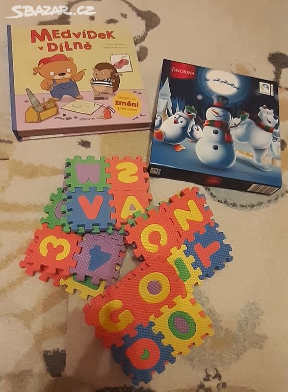 Kniha Medvídek v dílně-pohyblivá, nová +2x puzzle