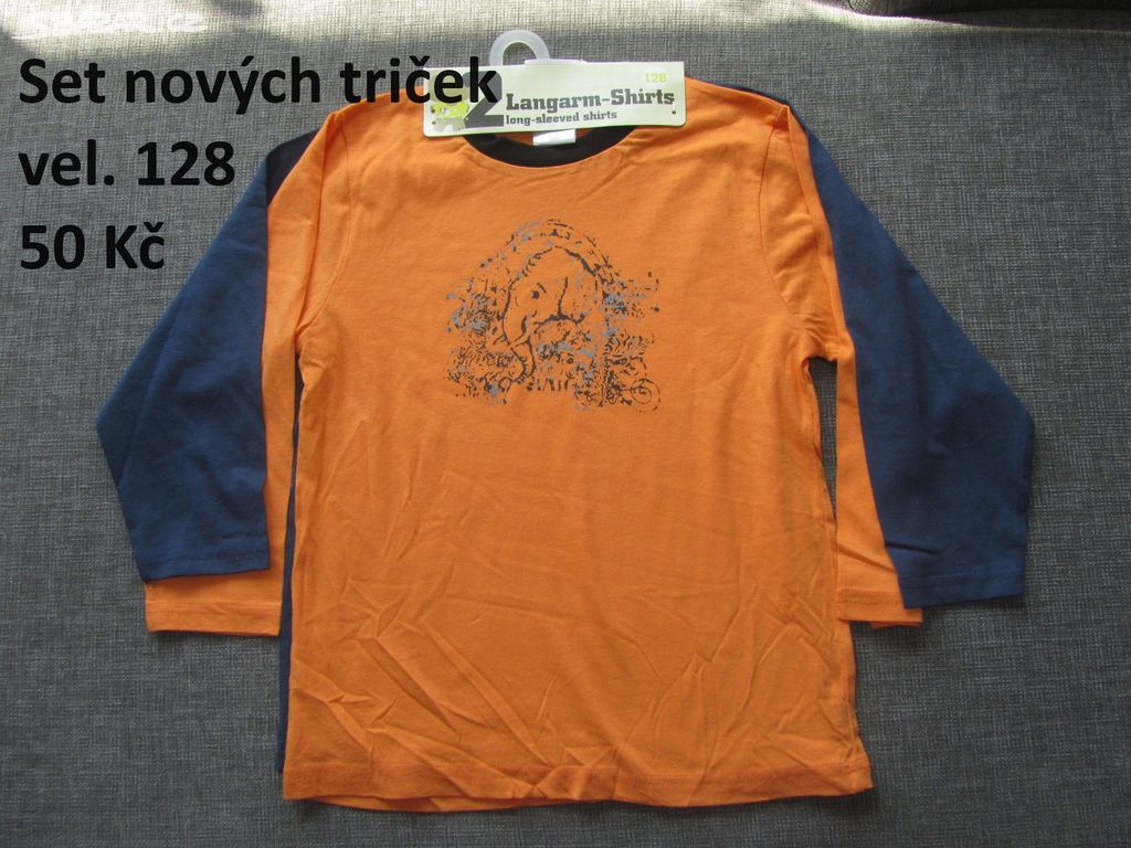 Set nových triček vel. 128