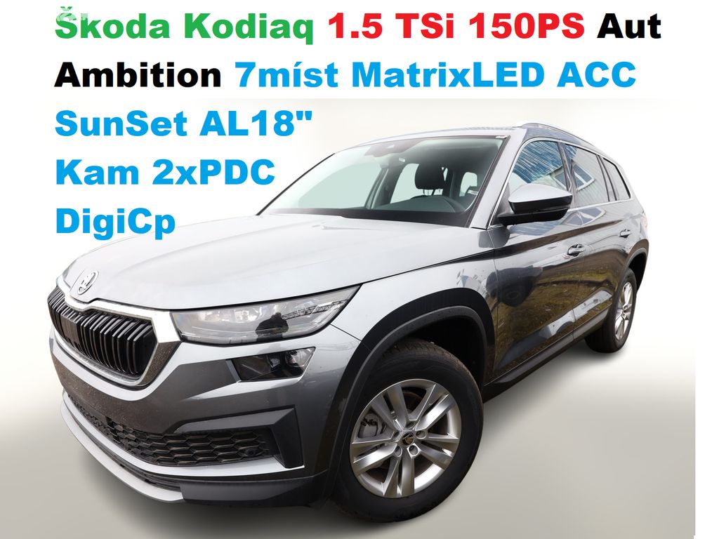 Kodiaq TSi150psAut Sport 7míst Nav LED 19"ACC 9/23