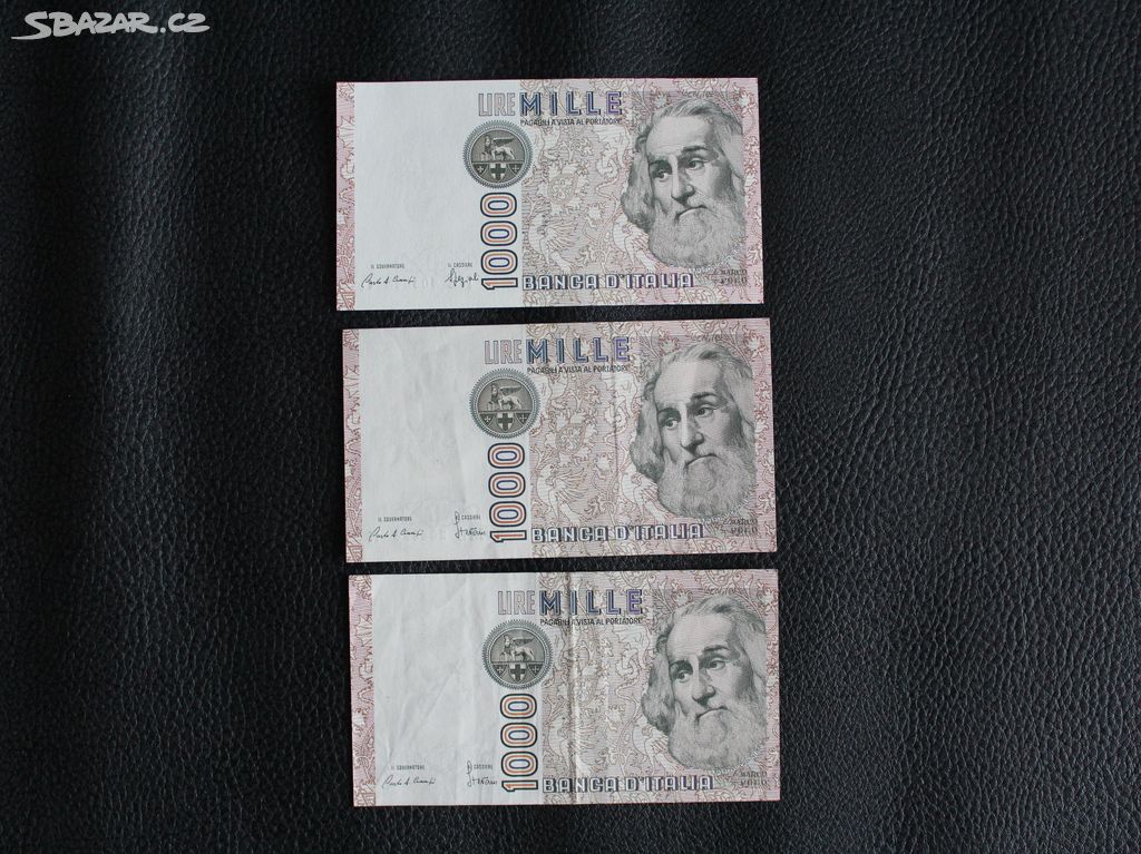 Itálie 3 X 1000 Lire Marco Polo