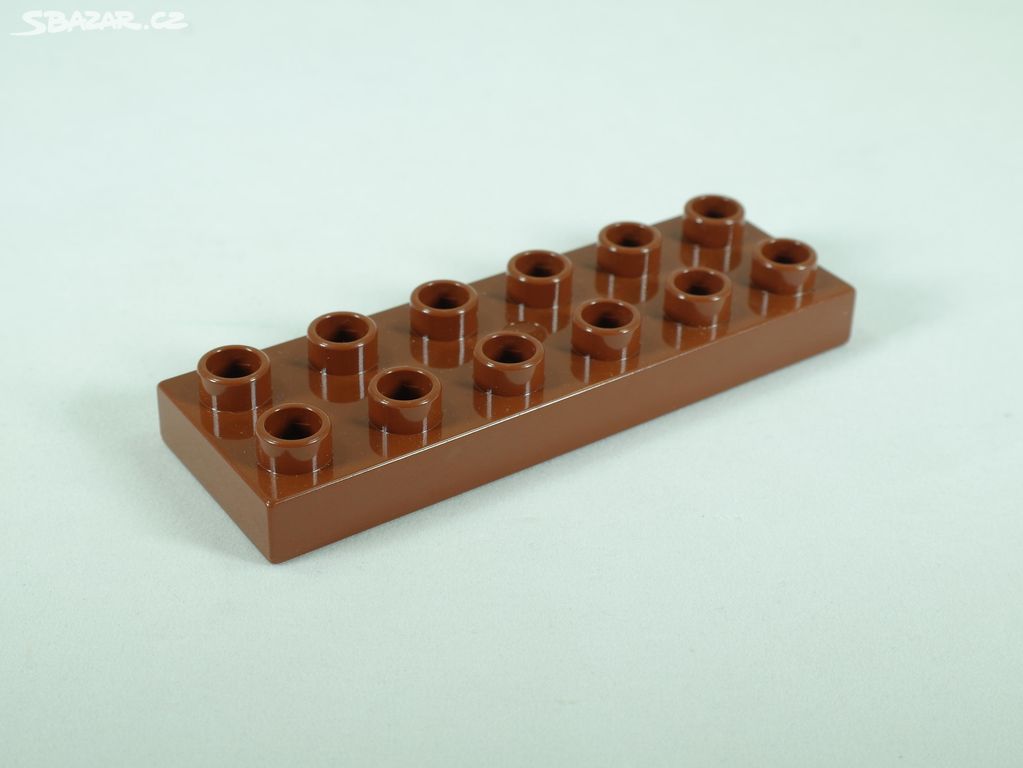 LEGO DUPLO kostka/deska 2x6 tenká tmavě hnědá