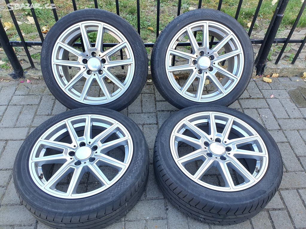 Alu kola 5x112 r17 7,5j et40 letni pneu 225/45/17