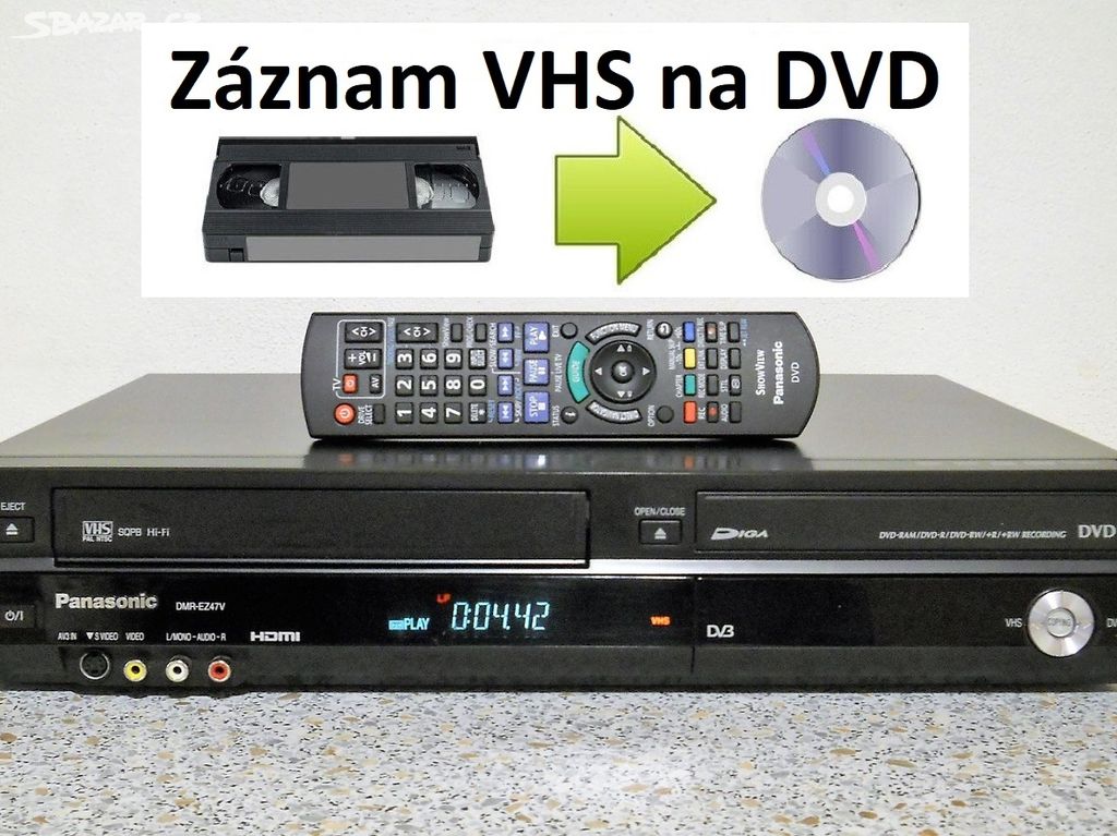 VHS-DVD rekordér Panasonic DMR EZ47 HDMi