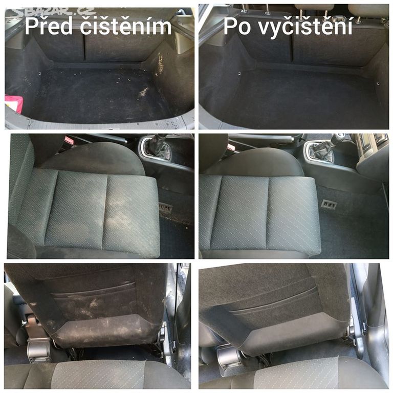 Rychle čištění interiéru auta