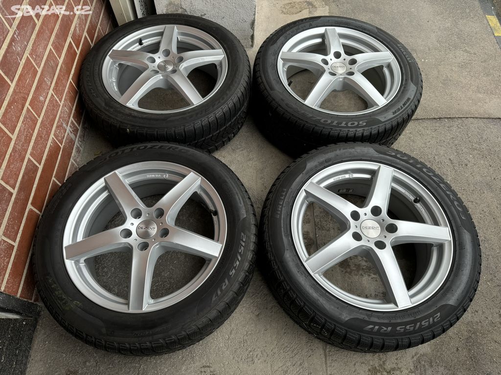 Alu 17" 5x112, Dezent KAROQ + zimní pneu 70%