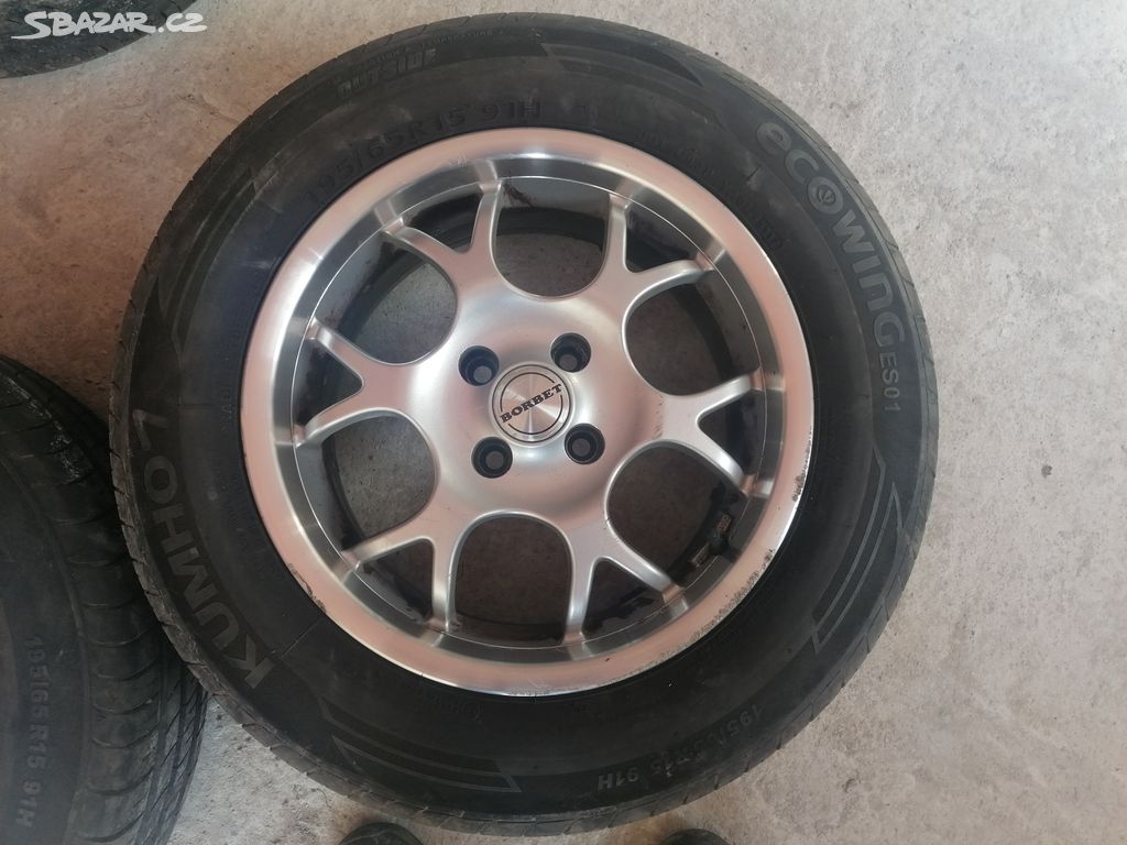 Alu kola s pneu 195/65 r15 4x98