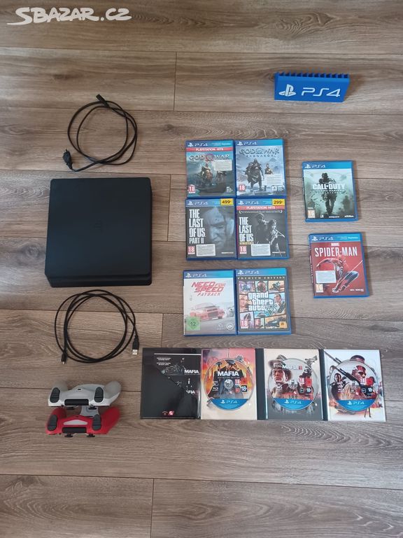 PlayStation 4 Slim, 500GB, 2 ovladače, kompletní