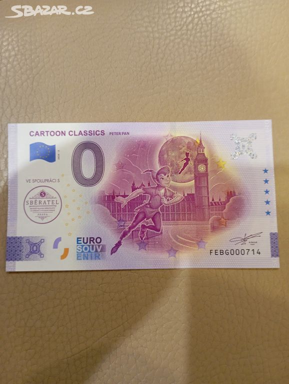 0 euro Peter Pan - pouze 1000 kusů těchto bankovek