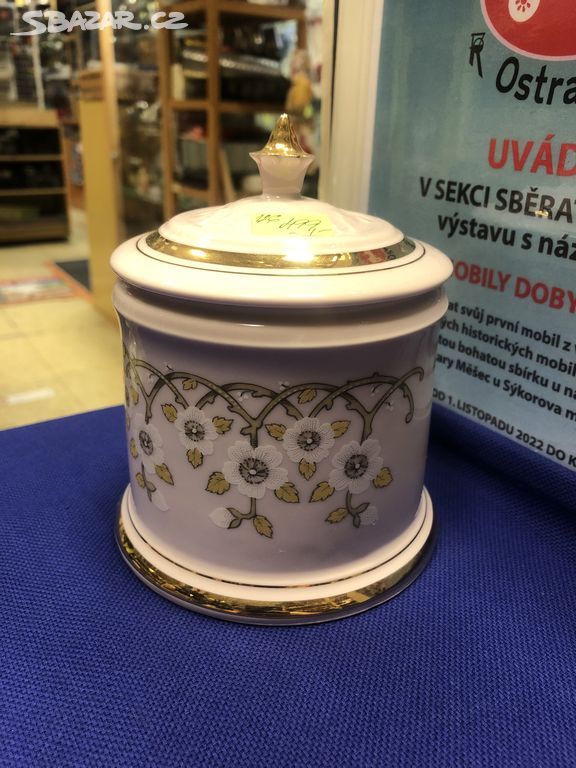 Dóza růžový porcelán