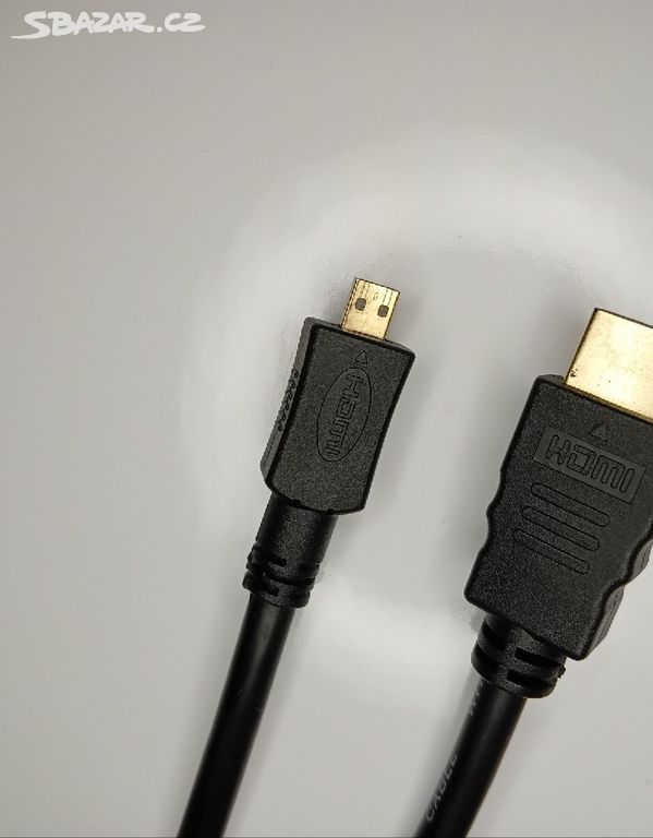 HDMI-microHDMI kabel, zlacený, 1,5m