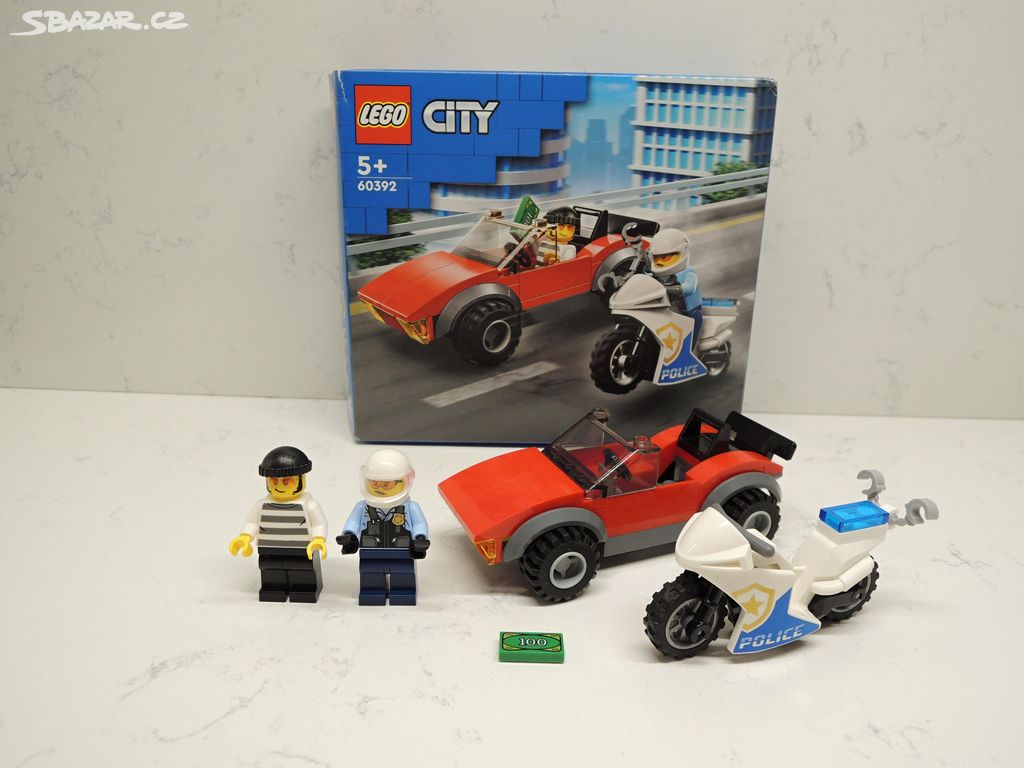 LEGO 60392 Honička auta s policejní motorkou