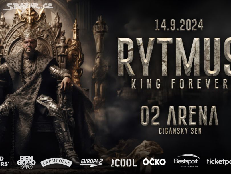 4x vstupenka Rytmus O2 Arena 14.9.2024