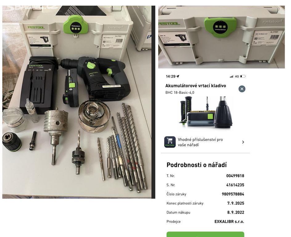 FESTOOL vrtaci kladivo