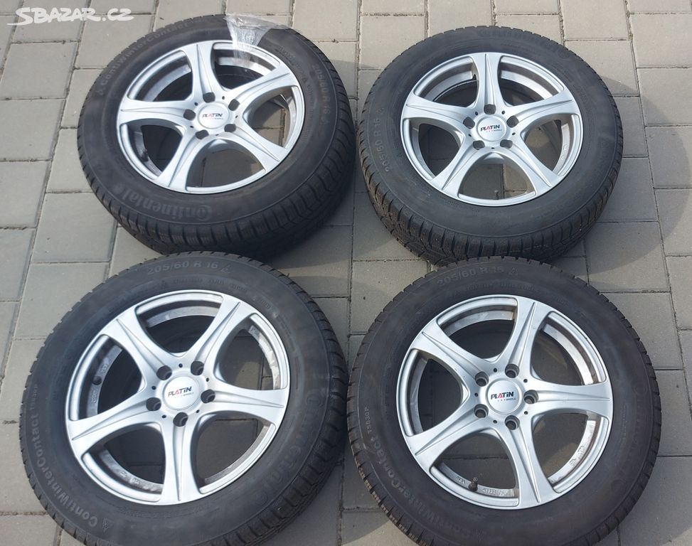 ALU disky PLATIN 7Jx16H2+CONTINENTAL 205/60R16 96H