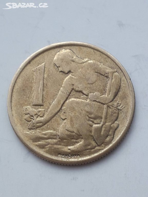 Stará mince 1 Kčs r. 1957