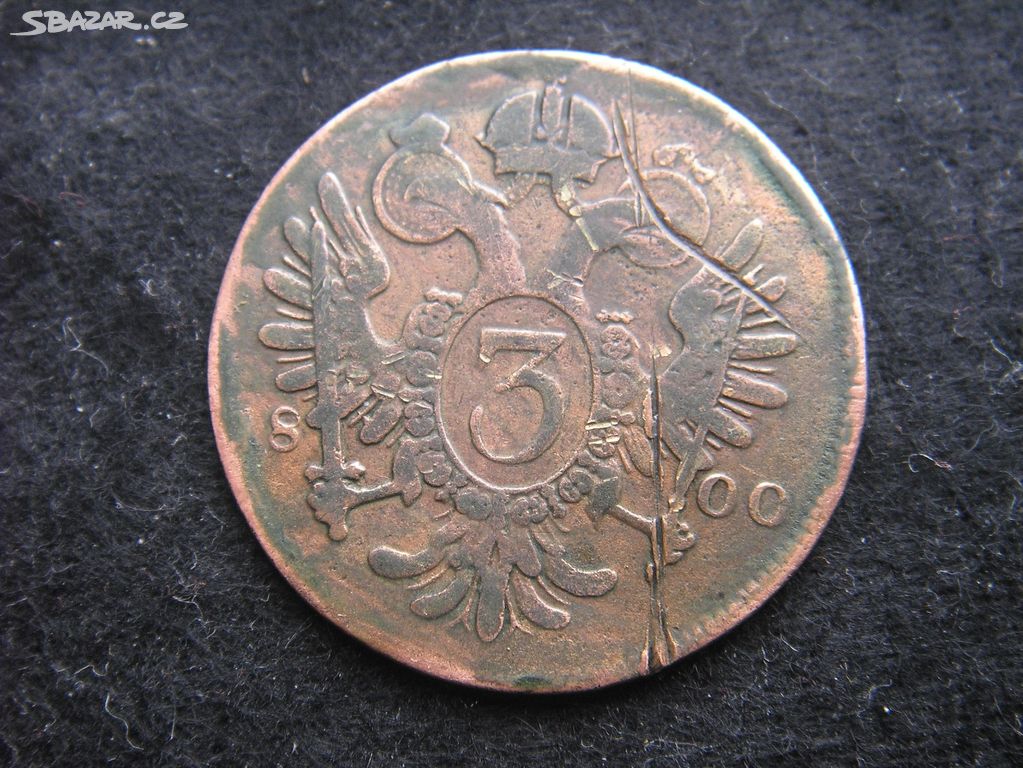 3 krejcar 1800, František II. - Kroměříž - Sbazar.cz