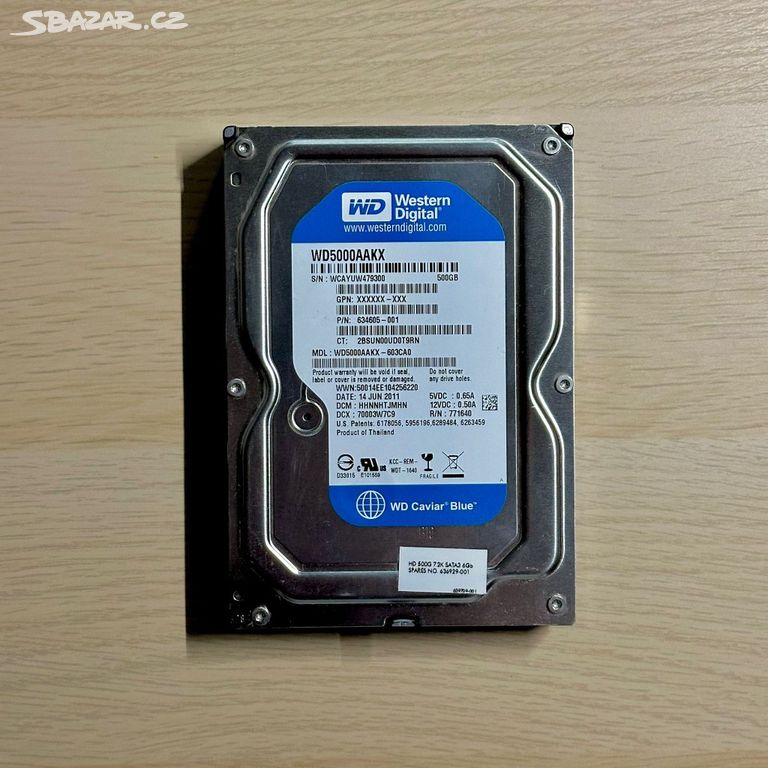 Pevný disk HDD 3,5" WD Blue 512 GB