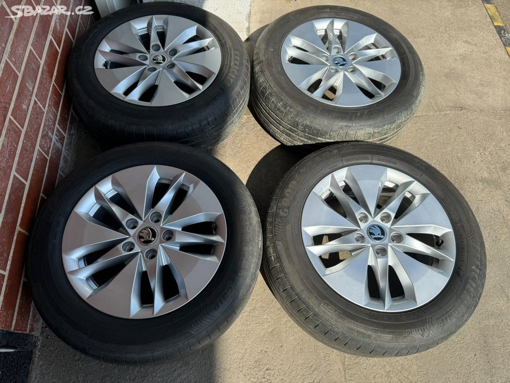 Alu 16" 5x112 , škoda "TWISTER" O4, letní pneu TOP