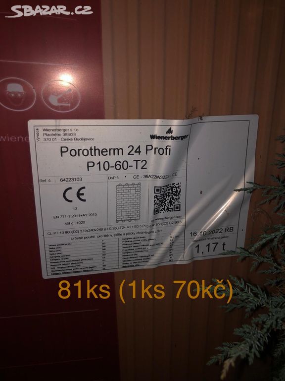 Cihly broušené Porotherm 24 Profi Dryfix