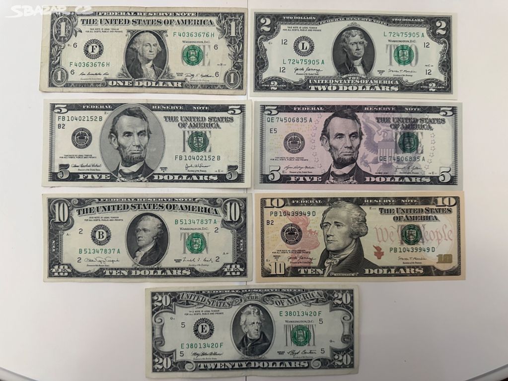 Bankovky USA - sada America - Dollar