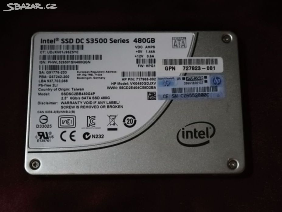 SSD disk Intel DC S3500 480GB SATA 6Gb/s MLC NAND