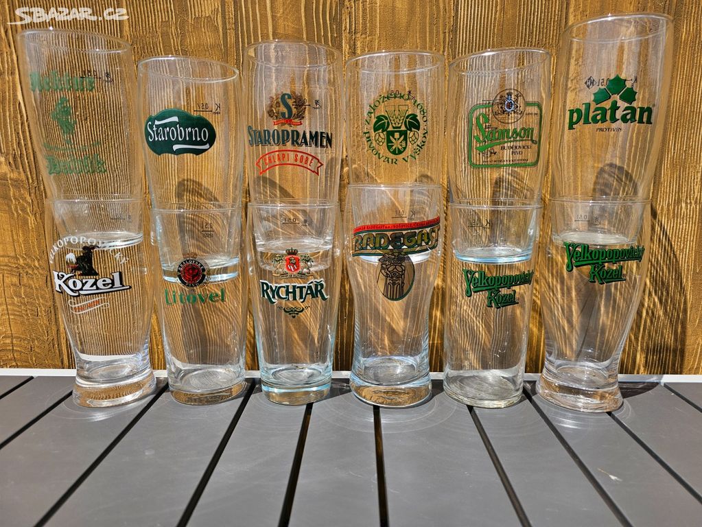 Pivní sklo půllitry MEGA MIX