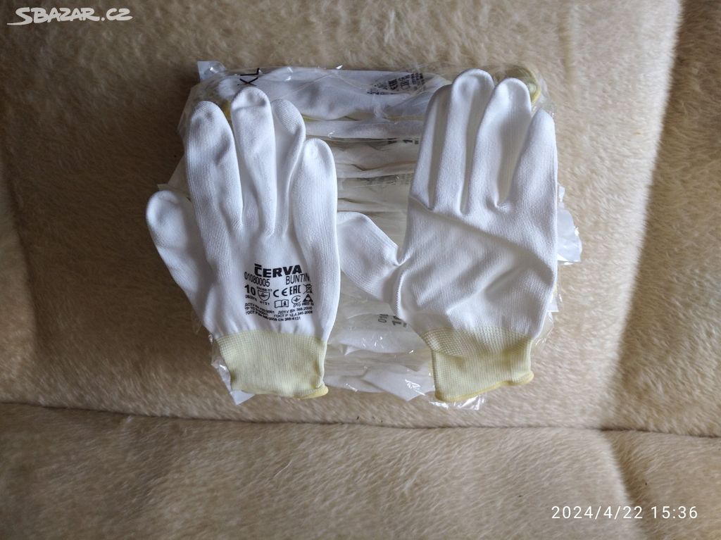 Povrstvené pracovní pětiprsté rukavice