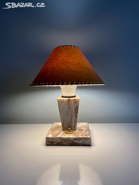 Starožitná stolní lampa Kámen závod G - 1, mramor