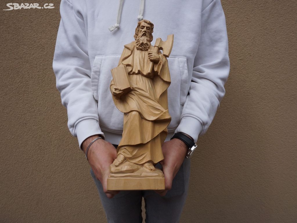 Dřevěná socha sv. Josef ruční řezba