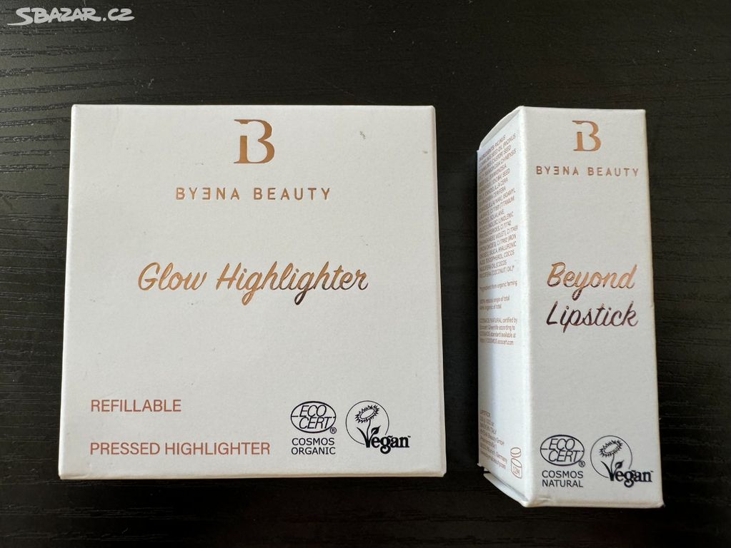 Nové Byena Beaty Glow Highlighter+Beyond Lipstick