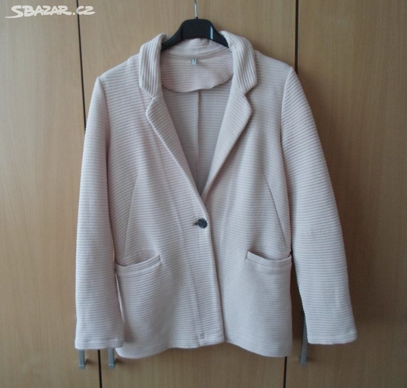 Růžové sako sáčko kabátek -S,M